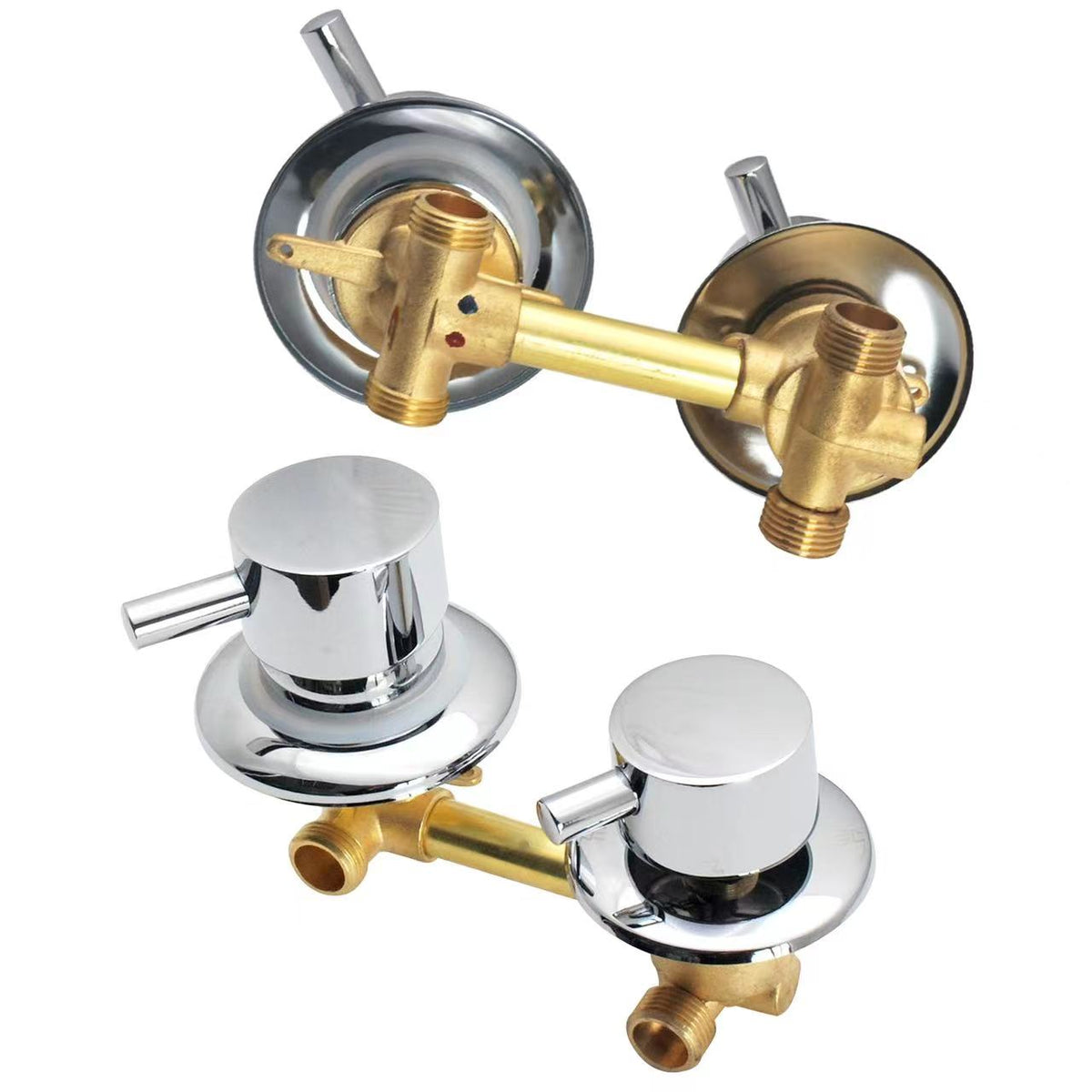 2/3/4/5 Way Solid Brass Mixer Shower Tap, Cold & Hot Water Shower Diverter Valve, Hole Distance 9cm/10cm/12.5cm/14.5cm