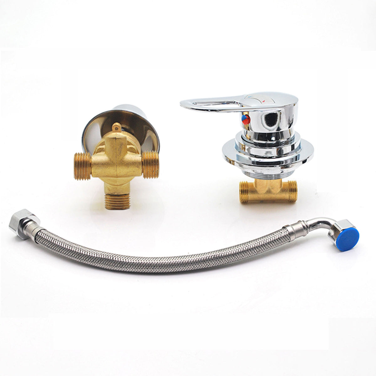 2/3/4/5 Way Split Shower Diverter Valve, Solid Brass Cold & Hot Water Mixer Bathroom Faucet Tap, Thread/Intubation Bathtub Tap for Shower Cabin/Steam Room