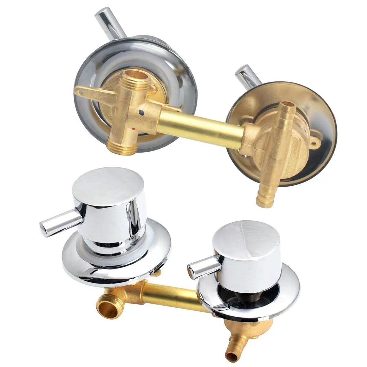 2/3/4/5 Way Solid Brass Mixer Shower Tap, Cold & Hot Water Shower Diverter Valve, Hole Distance 9cm/10cm/12.5cm/14.5cm