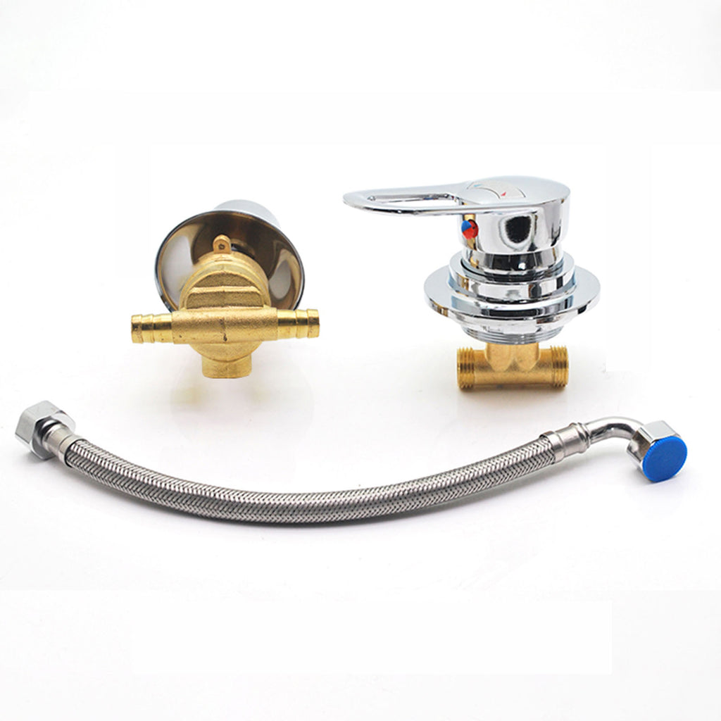 2/3/4/5 Way Split Shower Diverter Valve, Solid Brass Cold & Hot Water Mixer Bathroom Faucet Tap, Thread/Intubation Bathtub Tap for Shower Cabin/Steam Room