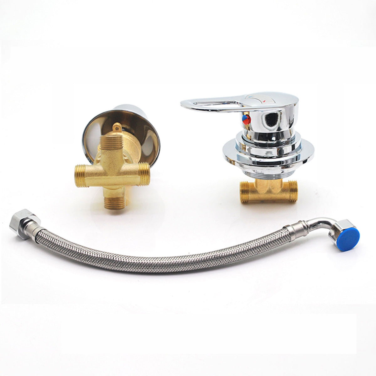 2/3/4/5 Way Split Shower Diverter Valve, Solid Brass Cold & Hot Water Mixer Bathroom Faucet Tap, Thread/Intubation Bathtub Tap for Shower Cabin/Steam Room