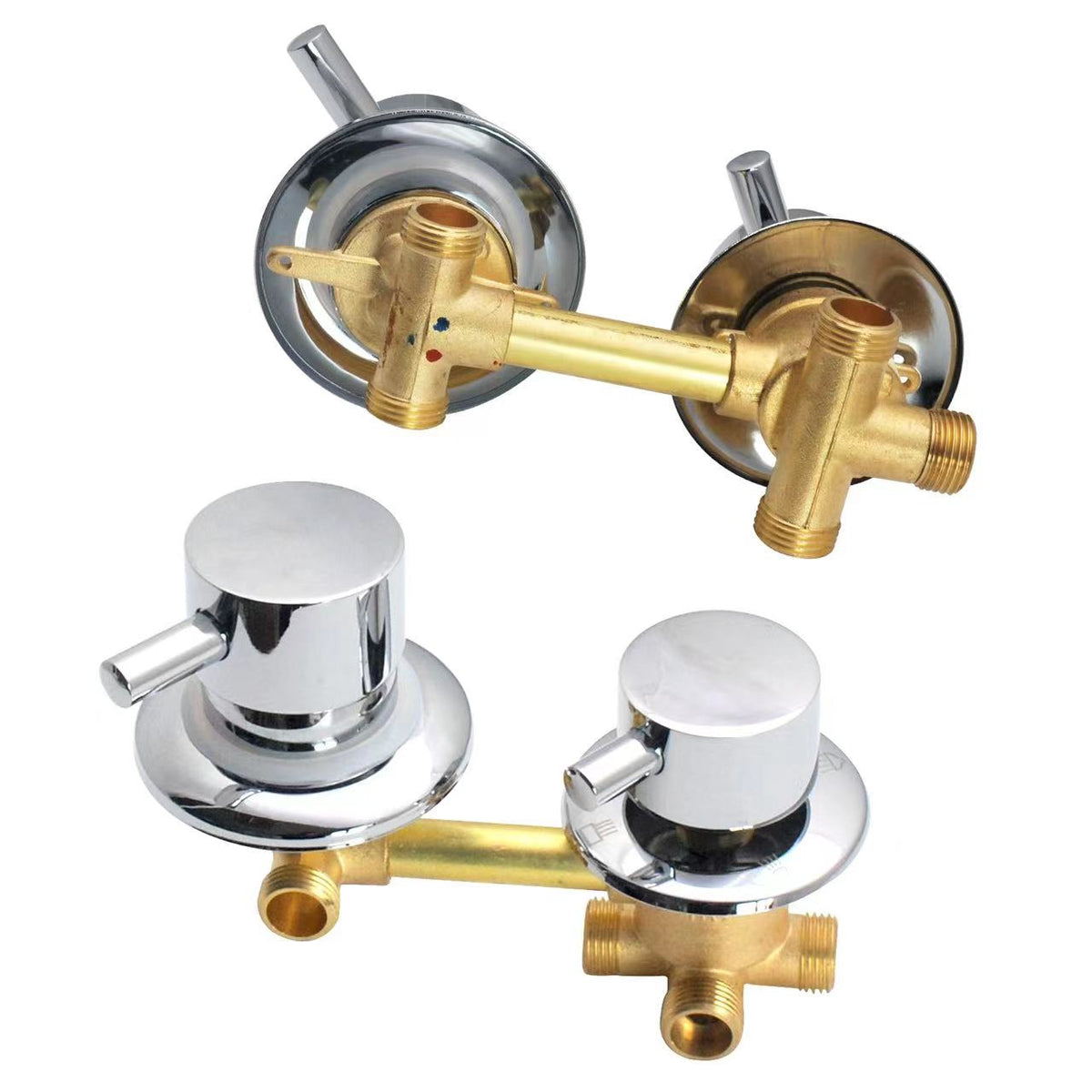 2/3/4/5 Way Solid Brass Mixer Shower Tap, Cold & Hot Water Shower Diverter Valve, Hole Distance 9cm/10cm/12.5cm/14.5cm