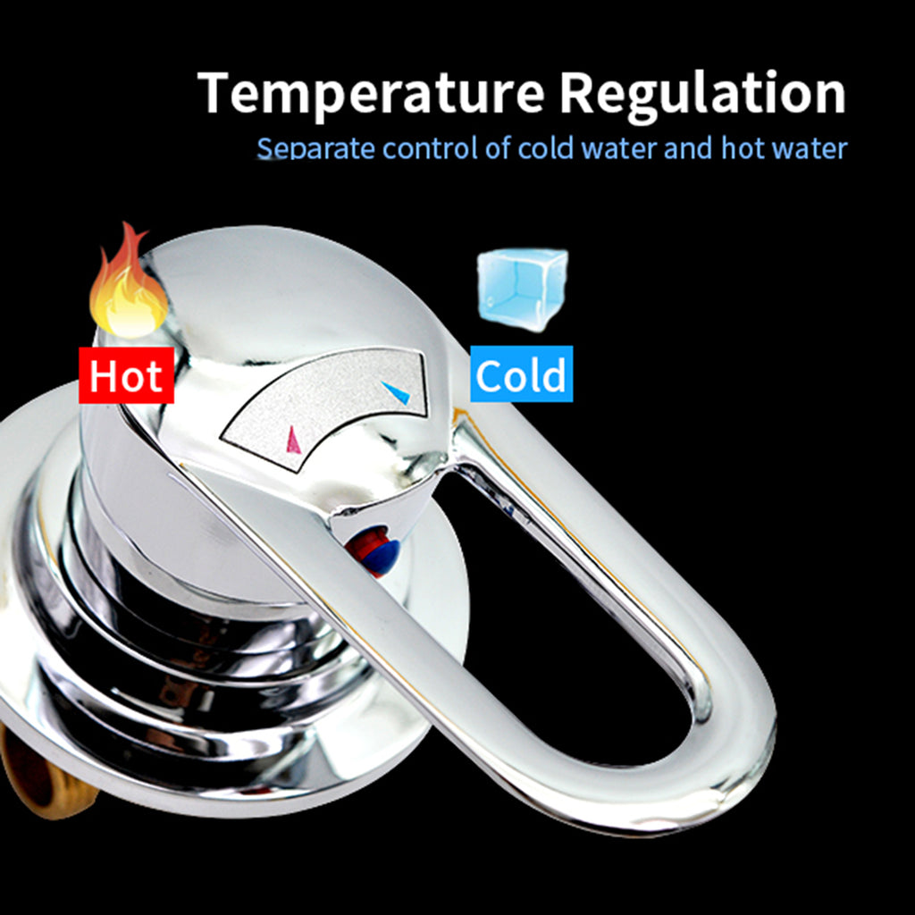 2/3/4/5 Way Split Shower Diverter Valve, Solid Brass Cold & Hot Water Mixer Bathroom Faucet Tap, Thread/Intubation Bathtub Tap for Shower Cabin/Steam Room