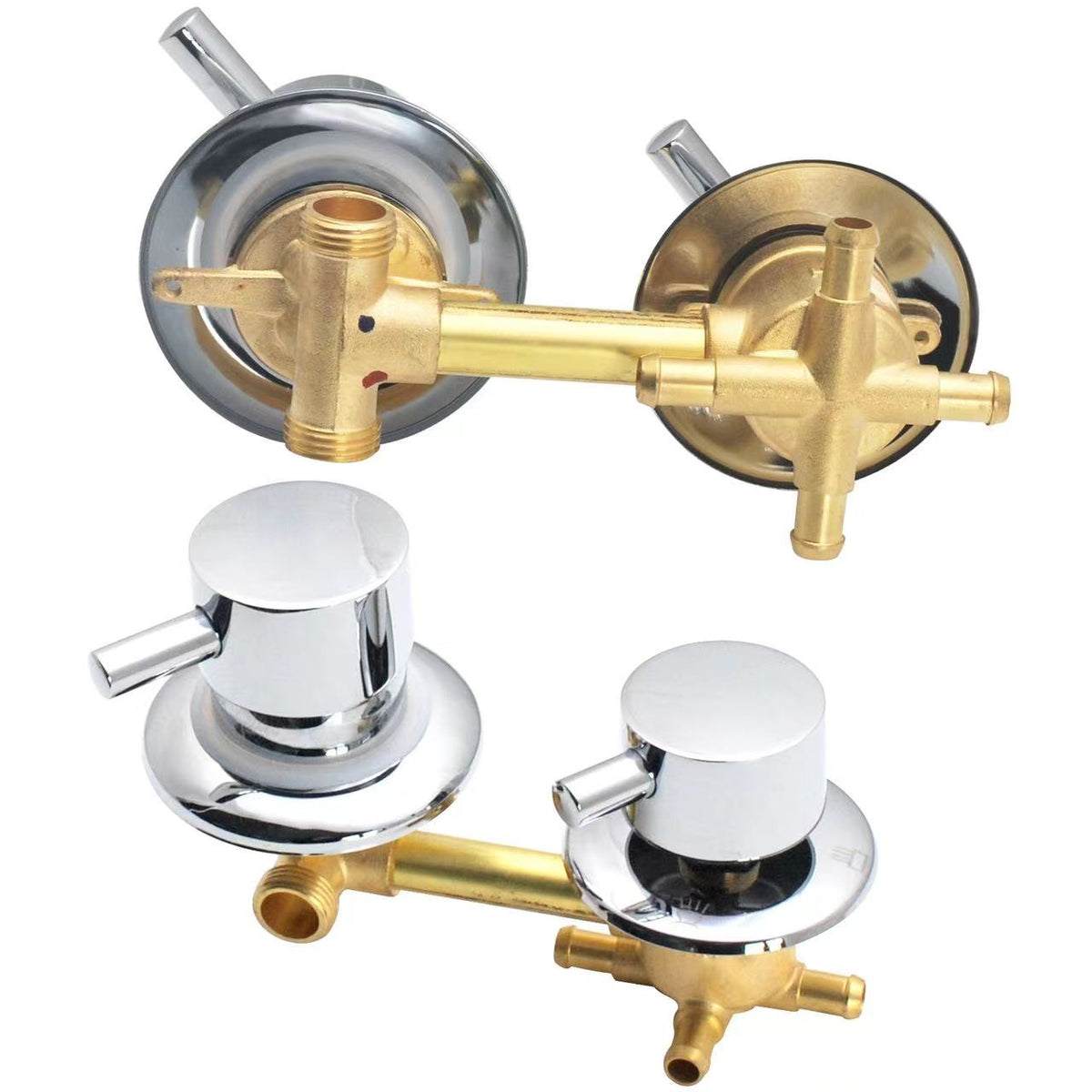 2/3/4/5 Way Solid Brass Mixer Shower Tap, Cold & Hot Water Shower Diverter Valve, Hole Distance 9cm/10cm/12.5cm/14.5cm