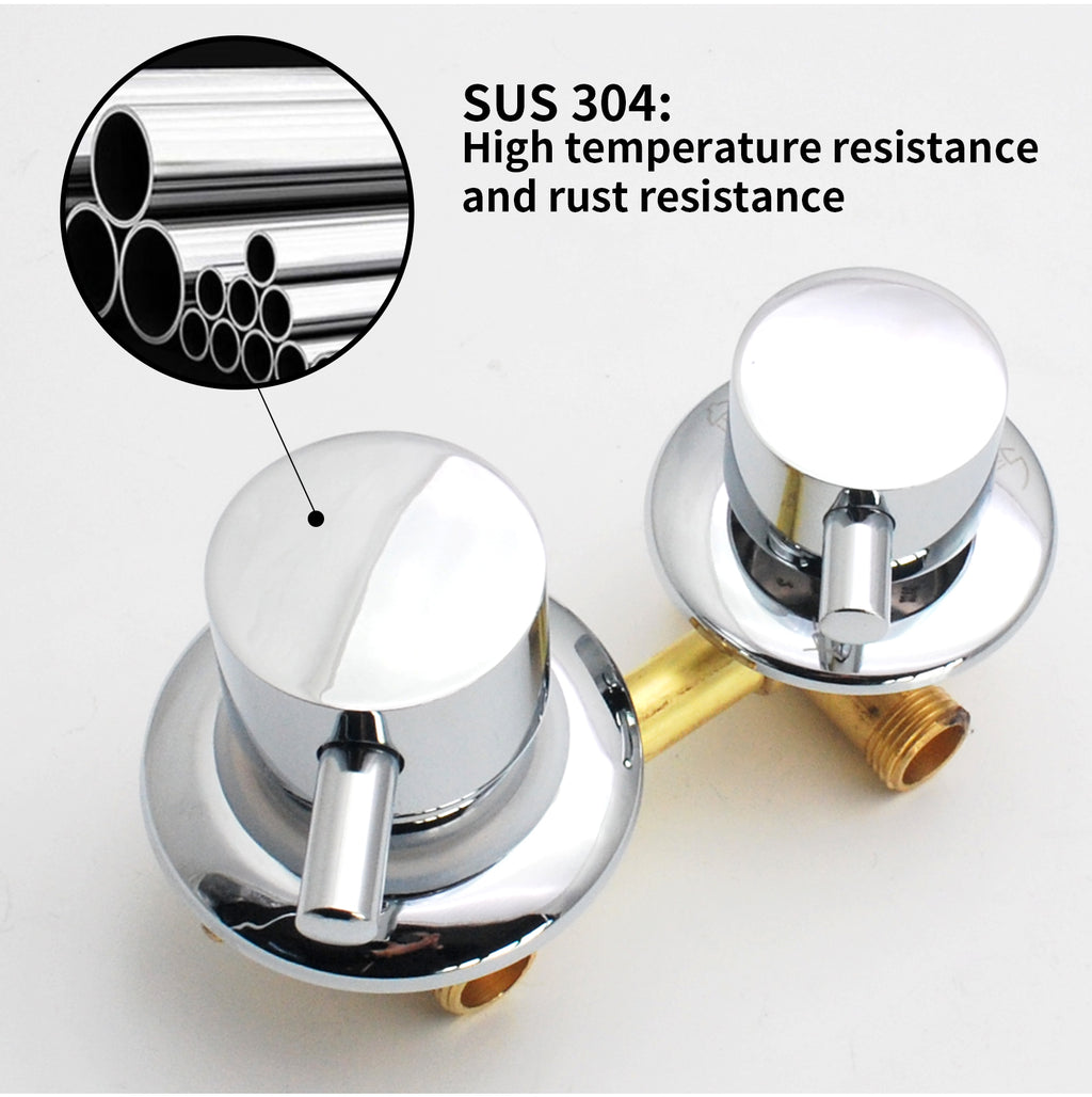 2/3/4/5 Way Solid Brass Mixer Shower Tap, Cold & Hot Water Shower Diverter Valve, Hole Distance 9cm/10cm/12.5cm/14.5cm