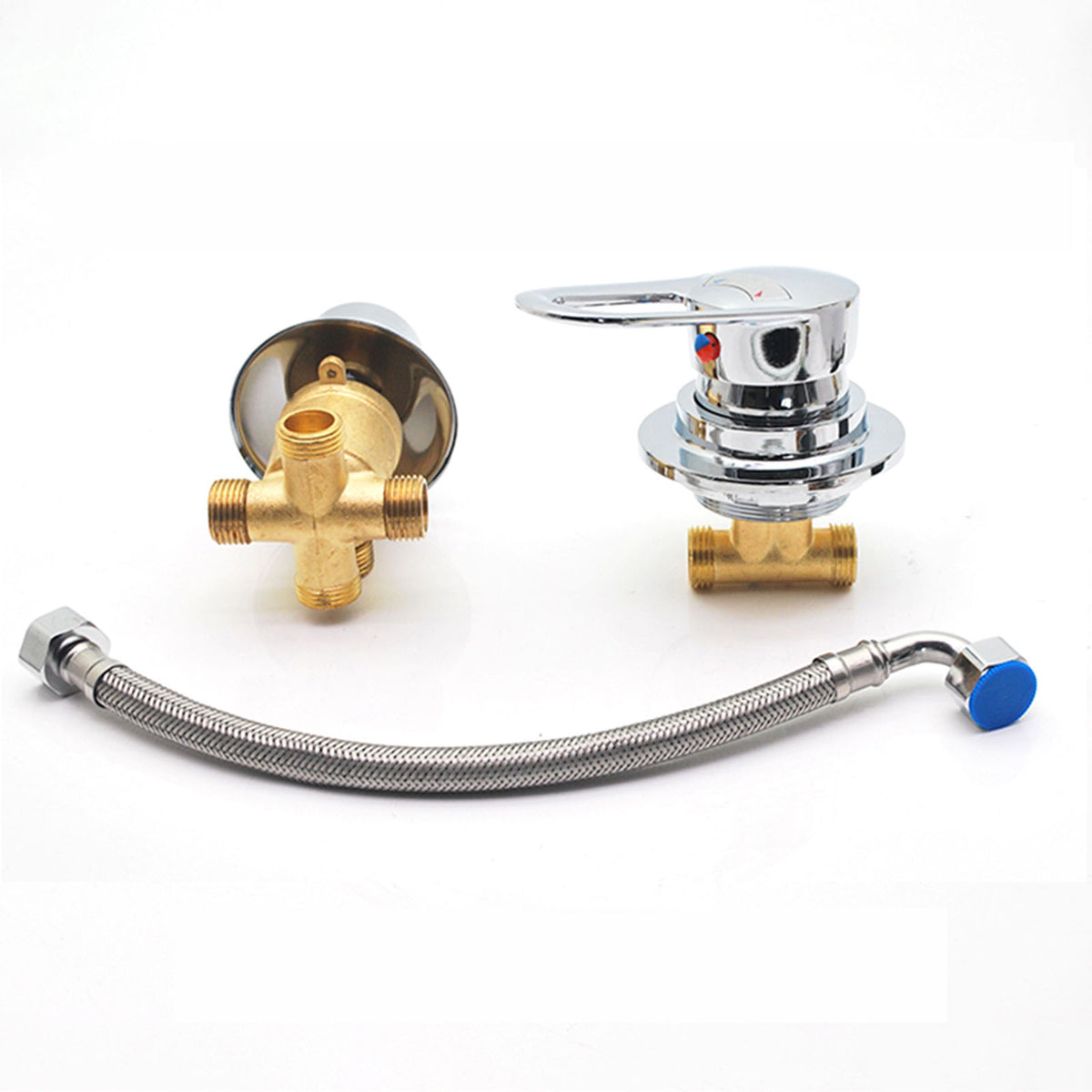 2/3/4/5 Way Split Shower Diverter Valve, Solid Brass Cold & Hot Water Mixer Bathroom Faucet Tap, Thread/Intubation Bathtub Tap for Shower Cabin/Steam Room