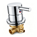 Wall-Mounted Brass Shower Tap Chrome Concealed Bathroom Shower Faucet Hot & Cold Water Control