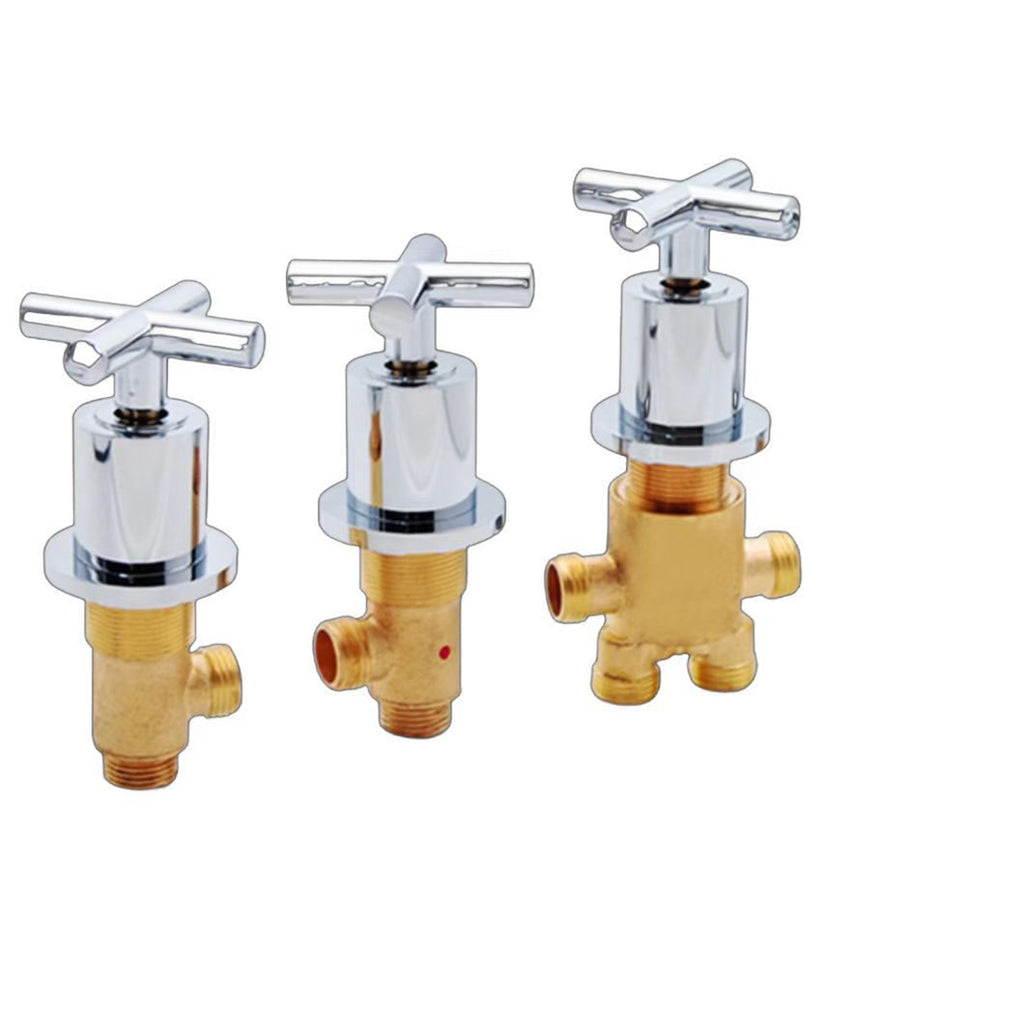 3 Pcs Solid Brass Split Mixer Tub Tap,Cold & Hot Water Shower Diverter Valve,Tub Faucet for Bathroom Sauna